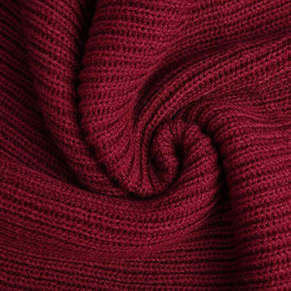 EONPOW Warm Autumn and Winter Scarf, Unisex Pure Color Winter Neck Warm Knitting Yarn Scarf