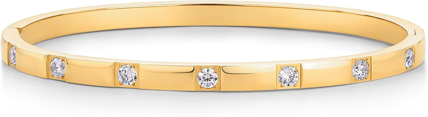 Waterproof sensitive-skin safe gold plated bangle bracelet packaging