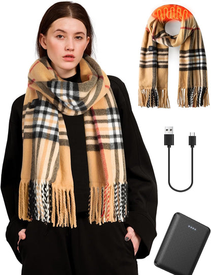 Heated Scarf for Women/Men, Electric Heating Scarf with 5500Mah Battery, up to 8 Hours of Warmth Heater for Winter