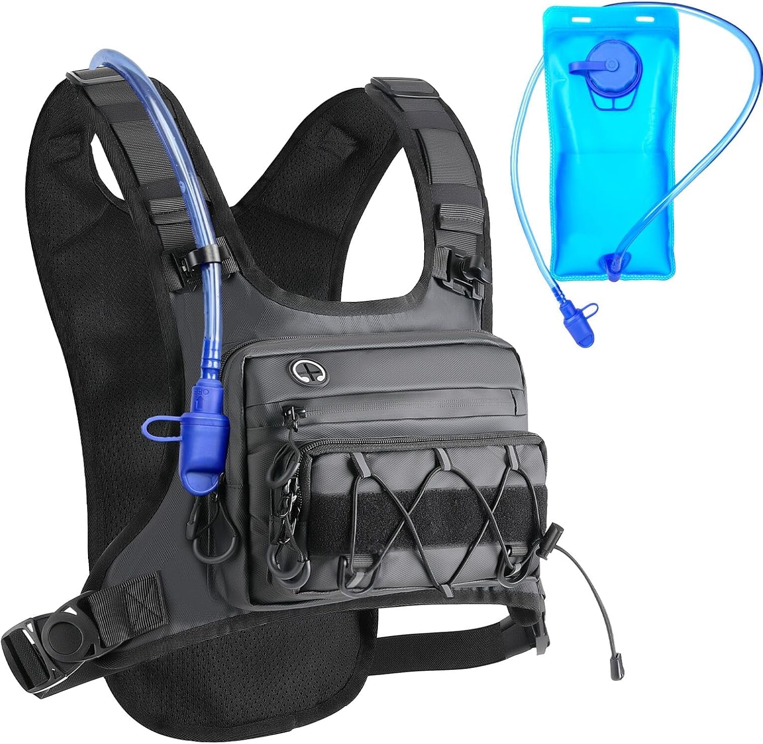 Women's lightweight 2L hydration running vest with reflective strips and phone pocket