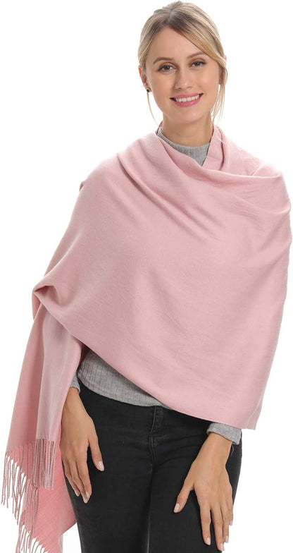 Genovega Women Pashmina Scarf,Evening Wedding Party Shawl Accessories Gift for Bridal