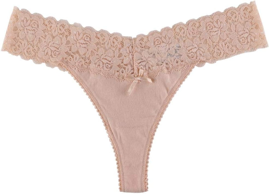 Single UWOCEKA women's thong with lace trim detail close-up