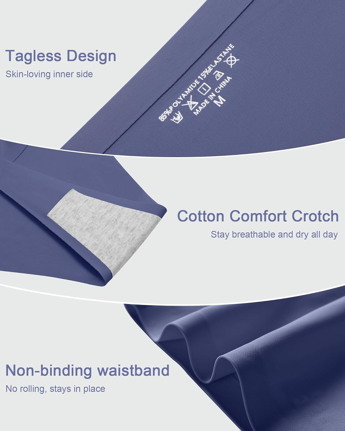 High waisted soft thong waistband comfort