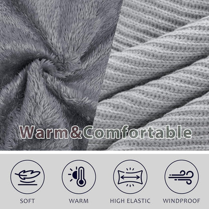 Neck Gaiters for Men Winter Warm Neck Warmer Thick Knit Windproof Gaiter Scarf Cold Weather Scarves