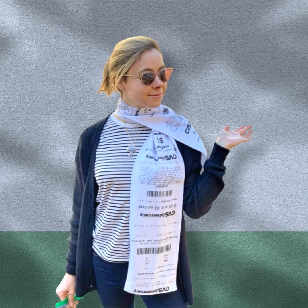 The Original CVS Receipt Scarf, Double Sided, Hilarious 100% Fleece Scarf. Looks like a Real CVS Receipt