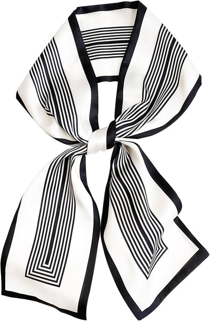 Head Scarf Hair Neck Scarves for Women Purse Bag Scarfs for Handbags Silky Long Thin Satin Headscarf Fashion