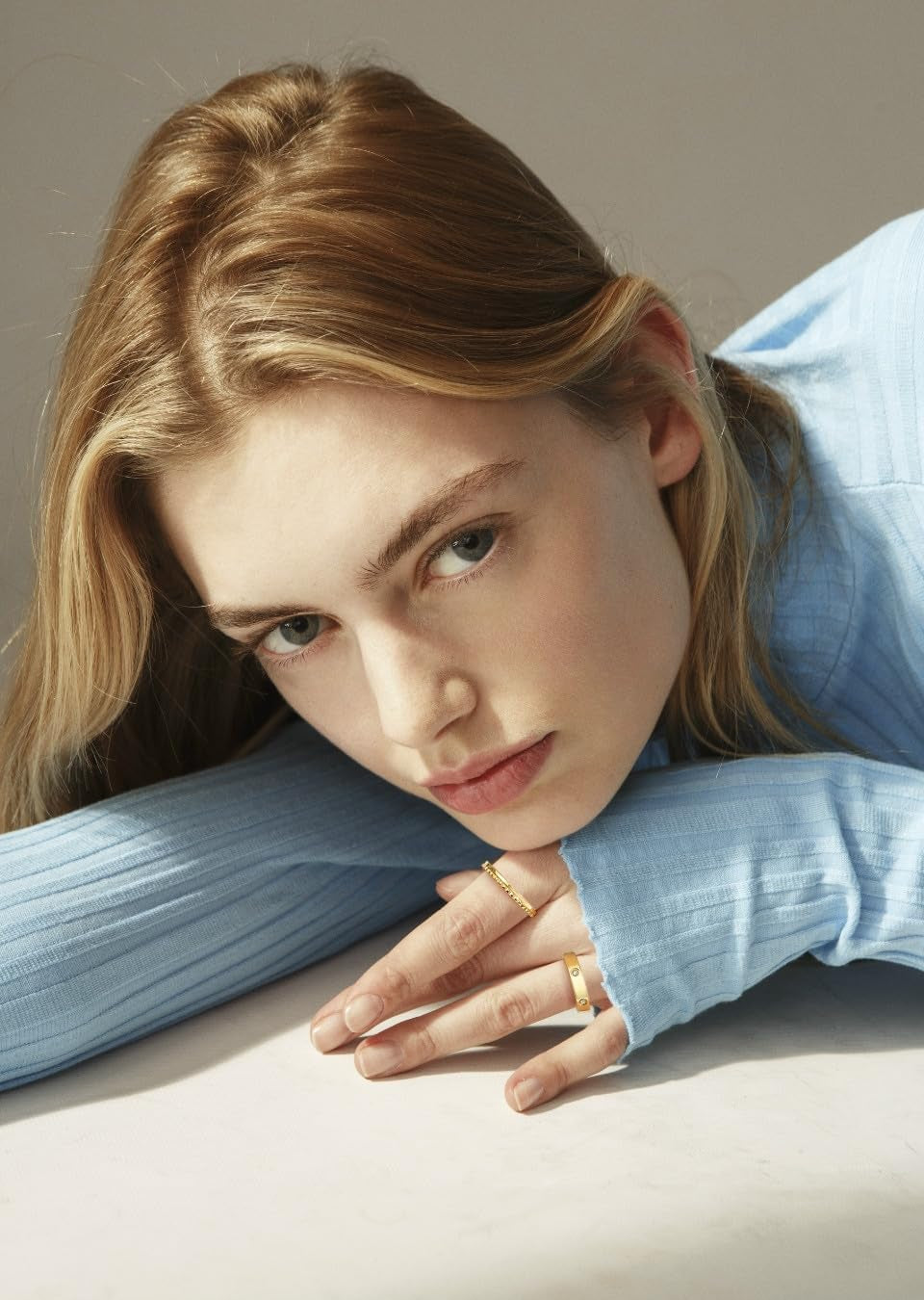 Elegant 3PCS Cubic Zirconia Stackable Love Rings for Women, 18K Gold-Plated Silver-Plated 316L Stainless Steel Hypoallergenic Jewelry, Easter Anniversary Birthday Gifts for Mom Friends Sister