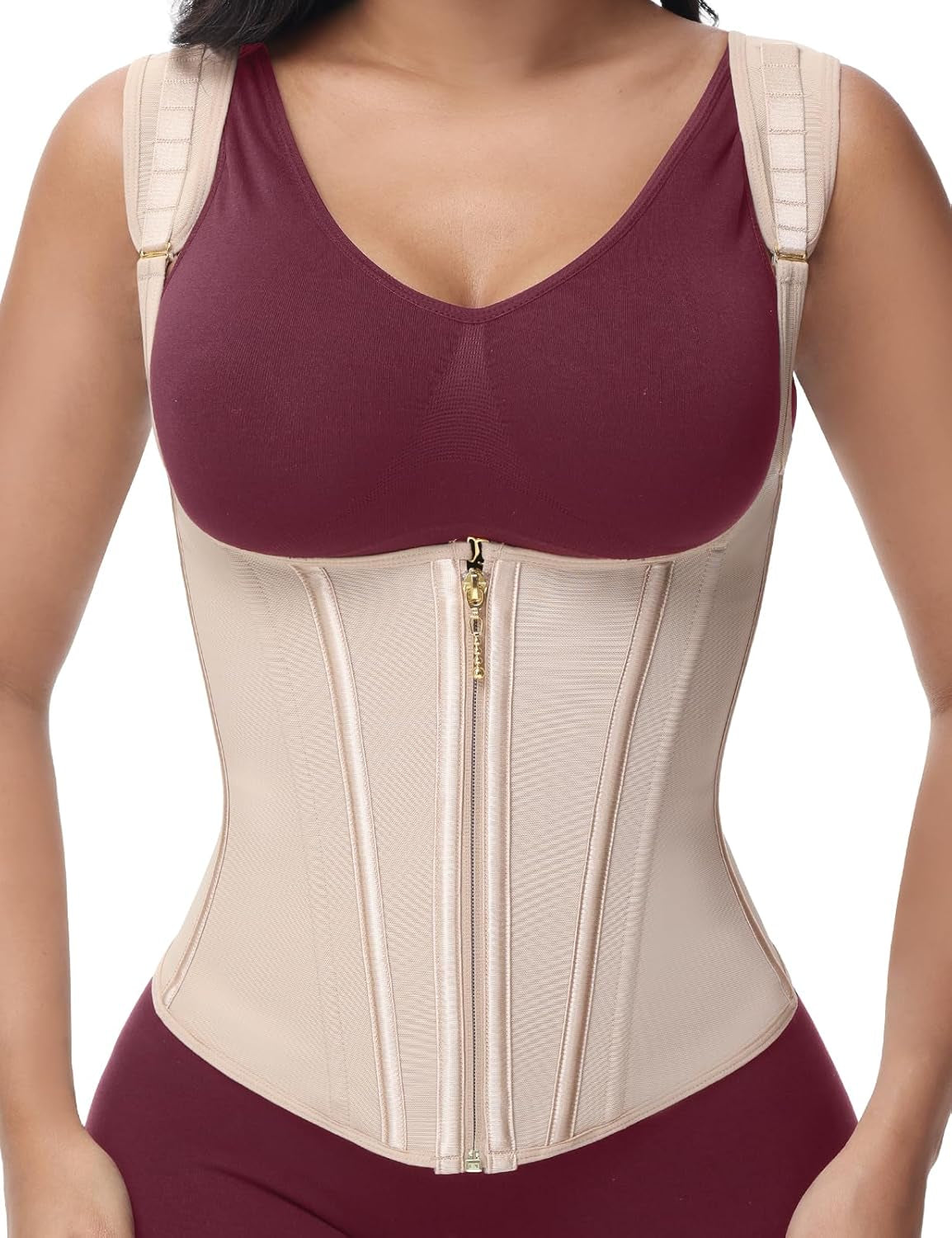 SHAPSHE Waist Trainer for Women, Tummy Control Sports Girdle, Workout Body Shaper with Adjustable Shoulder Strap