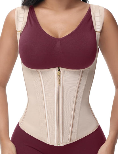 SHAPSHE Waist Trainer for Women, Tummy Control Sports Girdle, Workout Body Shaper with Adjustable Shoulder Strap