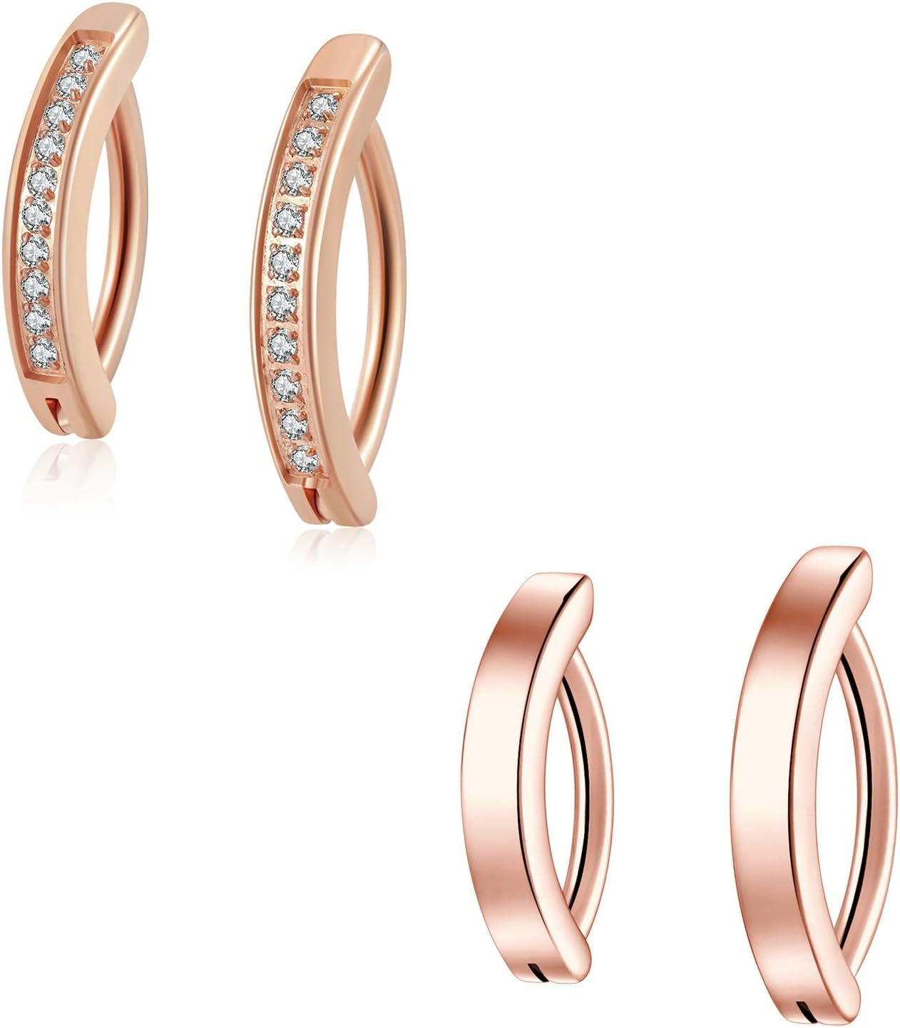 14G Clicker Belly Button Ring，Surgical Stainless Steel Hinged Belly Button Rings Belly Barbell Piercing Navel Barbell Body Jewelry 2PCS