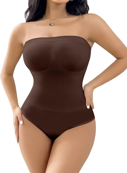 Full-body shaper showing smooth sculpted fit