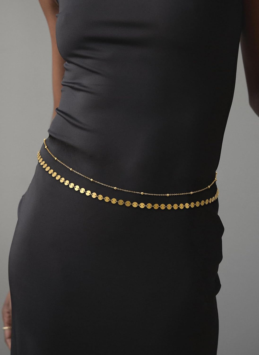 CHESKY Waist Chain for Women, Dainty 14K Gold Plated Waist Beads Gold Chain Belt for Womens Simple Body Chain Jewelry for Womens Belly Chain Y2K Belt Accessories Gold Jewelry for Women Gifts