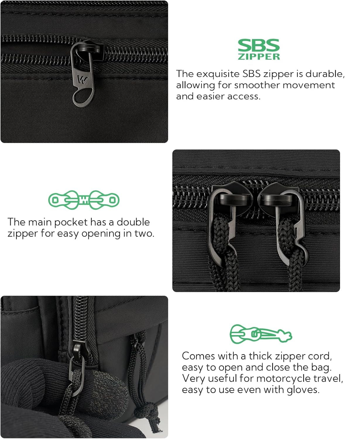Person wearing black hip pack while hiking with adjustable strap fit