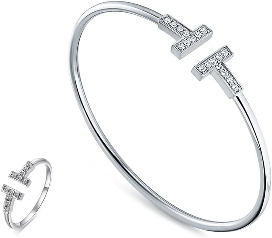 Bangle Bracelets for Women Gold Shine Earrings Rings Bangles Sets