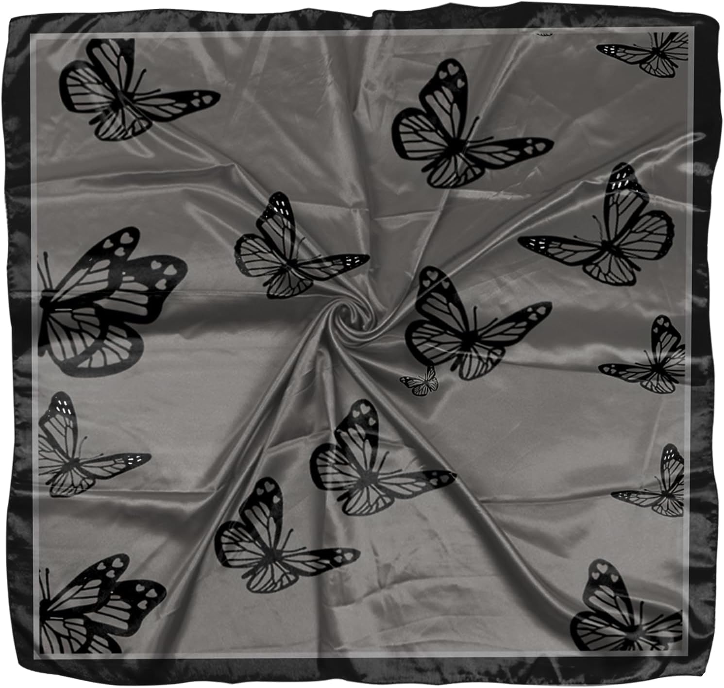 Scarf Silk Feeling Square Satin Head Hair Scarf Wrap 27.5 Inches Headwear Aesthetic Cute Decoration Women Girls