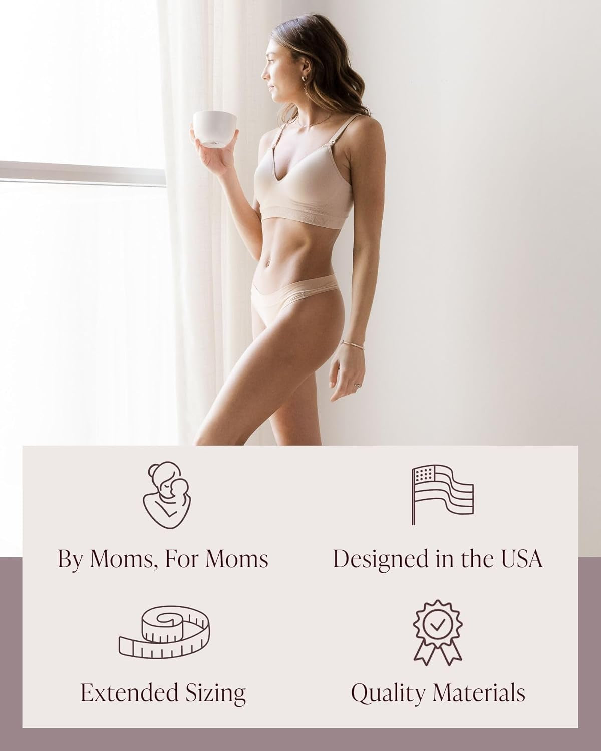 Kindred Bravely postpartum thong panty in use during pregnancy