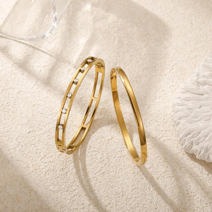 Gold Bangle Bracelets for Women, 18K Gold/Silver Plated Bangles for Women Gold Bracelets for Women Cuff Bracelet Tarnish Free Jewelry for Women Accessories for Her Gifts