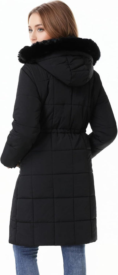 Close-up of waterproof fabric and quilted lining in parka