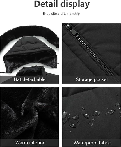 Women's plus size coat waterproof fabric close-up detail