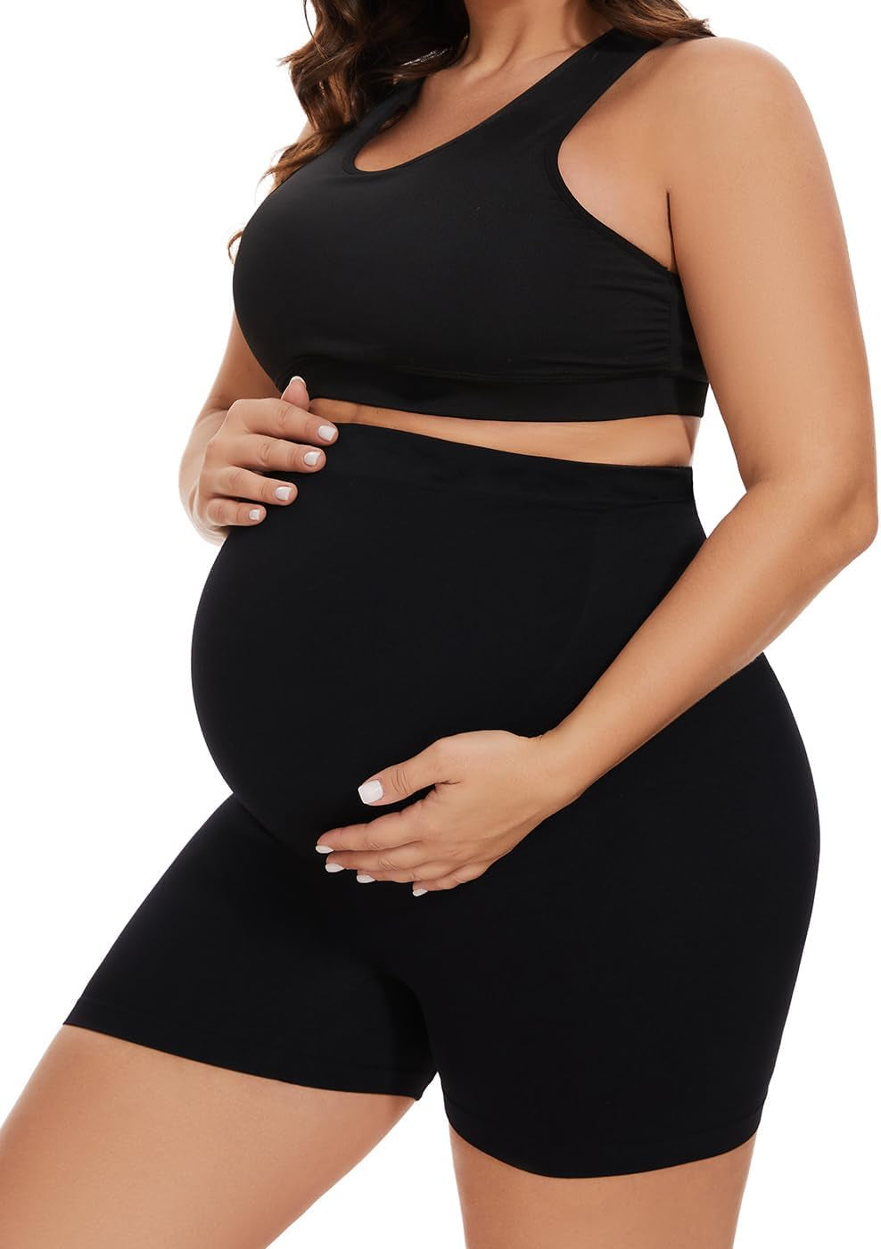 Stretchy seamless maternity underwear fitting guide and size chart