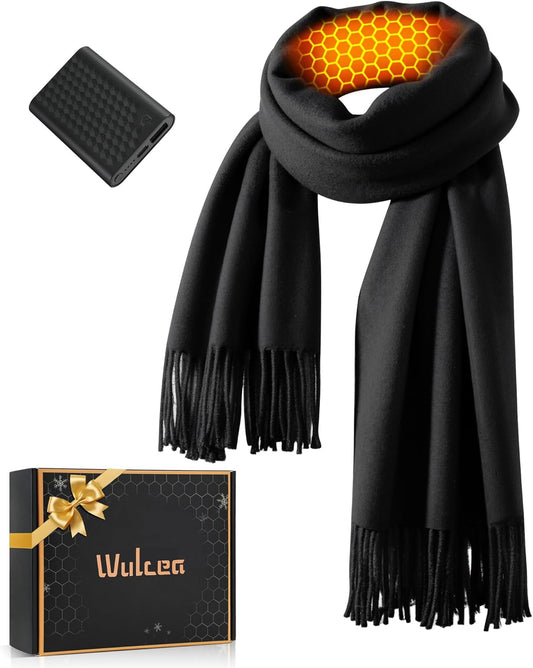 Wulcea Graphene Heated Scarf for Women 5V2A 6000Mah Fast Charge Large Capacity Battery