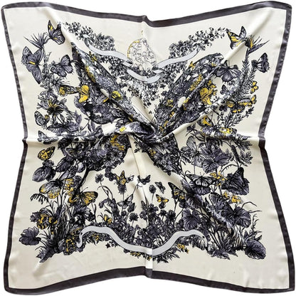 Julunar Silk like Head Scarf for Women - Satin Large Hair Scarves - 35" Square Silk Hair Wrap for Sleeping with Gift Packed