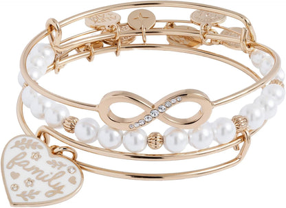 Three matching paw print bangles from Alex and Ani