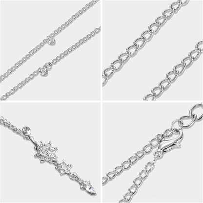 Hicarer 3 Pieces Crystal Belly Ring with Chain Rhinestone Waist Body Chain Bikini Belly Jewelry Beach Accessories Jewelry for Women Adults