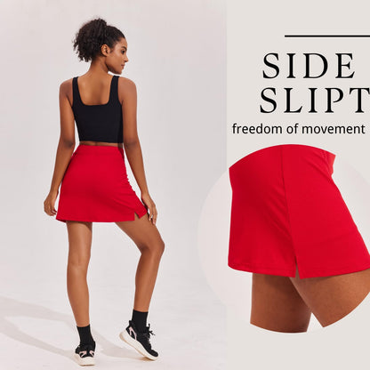 Ekouaer skort's inner pocket and quick-dry fabric detail