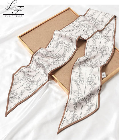 Head Scarf Hair Neck Scarves for Women Purse Bag Scarfs for Handbags Silky Long Thin Satin Headscarf Fashion