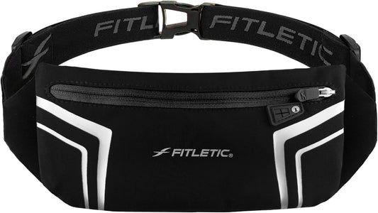 Fitletic running belt worn by woman during outdoor running
