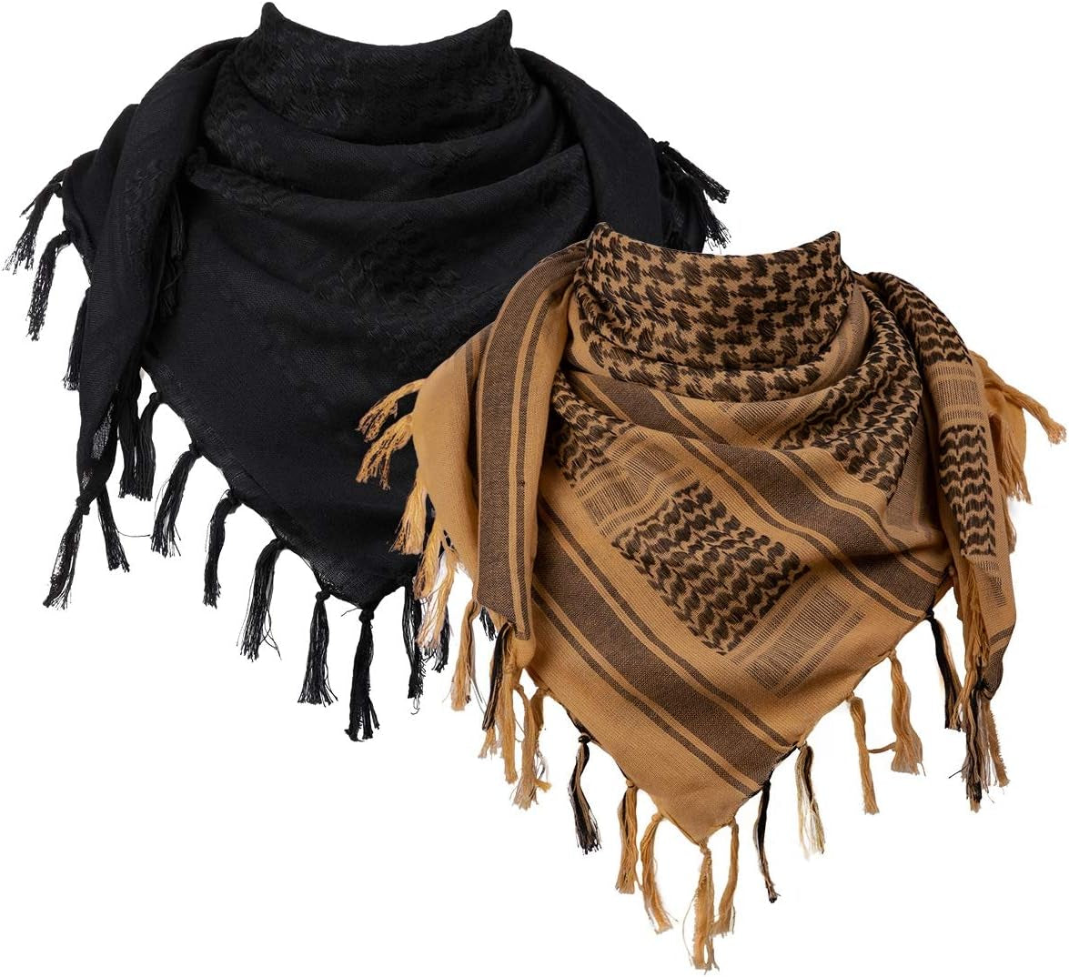 FREE SOLDIER Scarf Military Shemagh Tactical Desert Keffiyeh Head Neck Scarf Arab Wrap with Tassel for Men Women