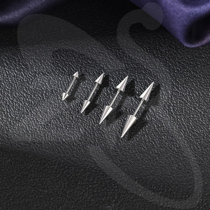ZS 16G/18G Spike Cartilage Tragus Helix Piercing, Stainless Steel Spike Stud Earrings Internal Thread Curved Barbell Nose Bridge Rings Snake Bite Piercing Jewelry for Women Men