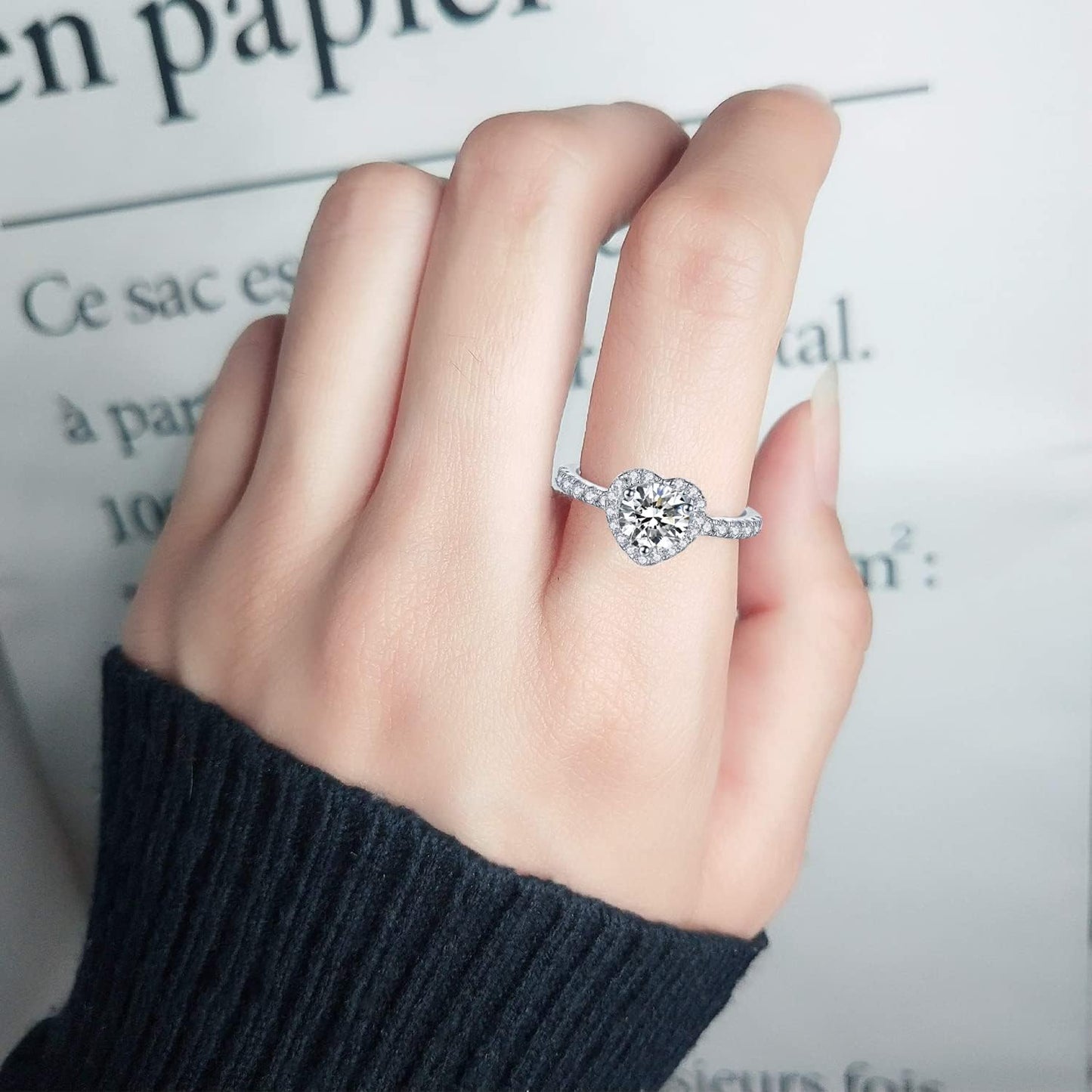 925 silver friendship promise ring adjustable fit