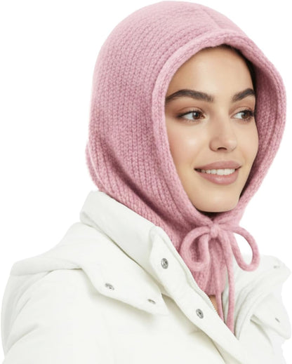 Hooded Scarf Beanie for Women Men Balaclava Scarves Hat for Fall Winter