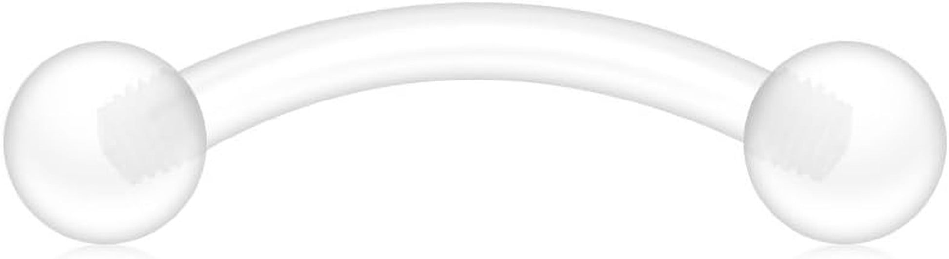 Ruifan Clear UV Flexible Bioflex Acrylic Body Piercing Jewelry Kit Set for Nose Septum Horseshoe Earring Eyebrow Tongue Nipple Lip Ring Stud 14G 16G