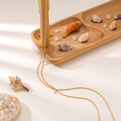 MOODEAR Christmas Gifts Waist Chain for Women - Waterproof 14K Gold Plated/Silver Layered Belly Beads Chains with Drop Cubic Zirconia Body Chain Jewelry Sexy Bikini Belt Gift for Summer Beach