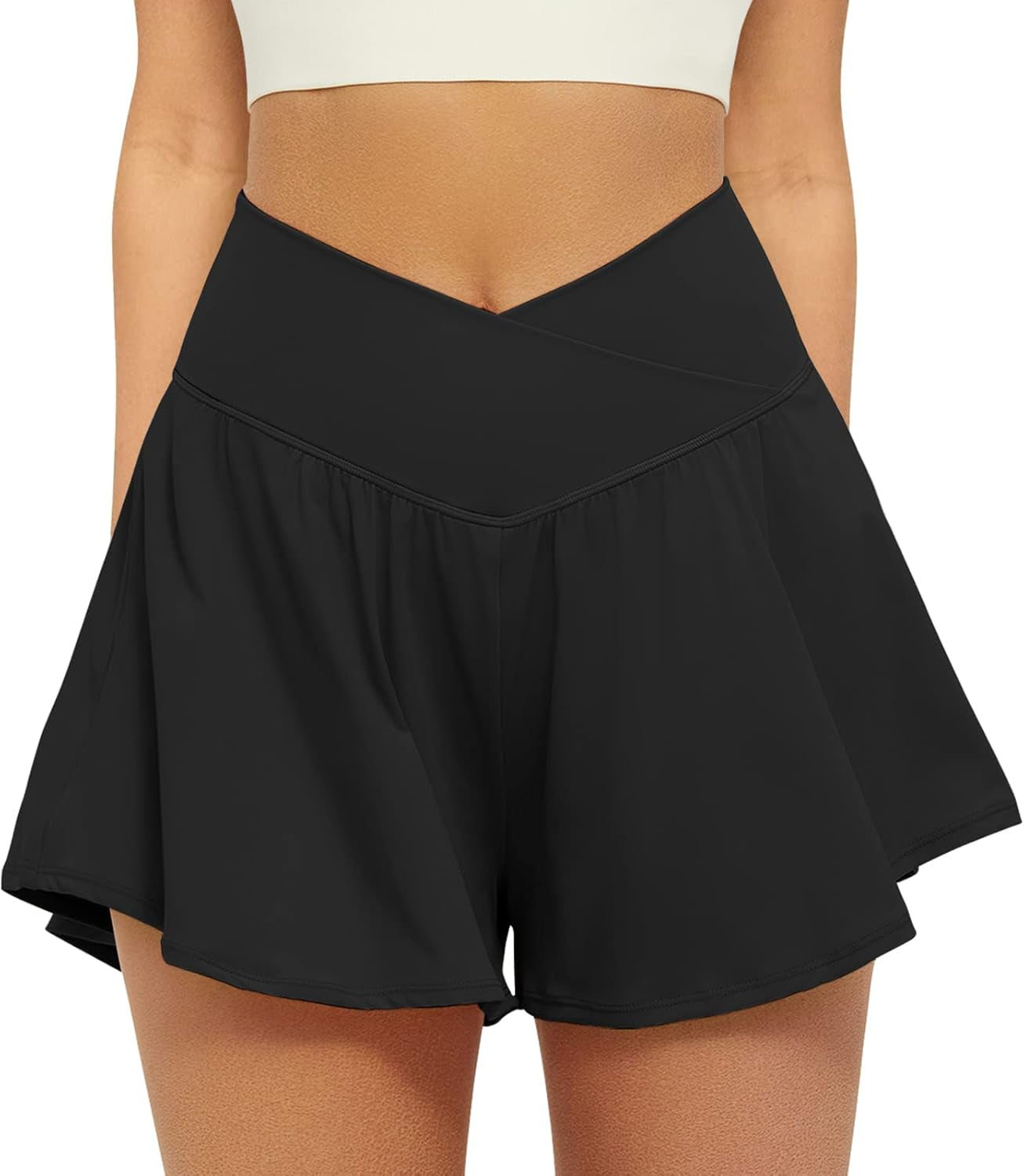 Fireswan crossover athletic shorts women butterfly design