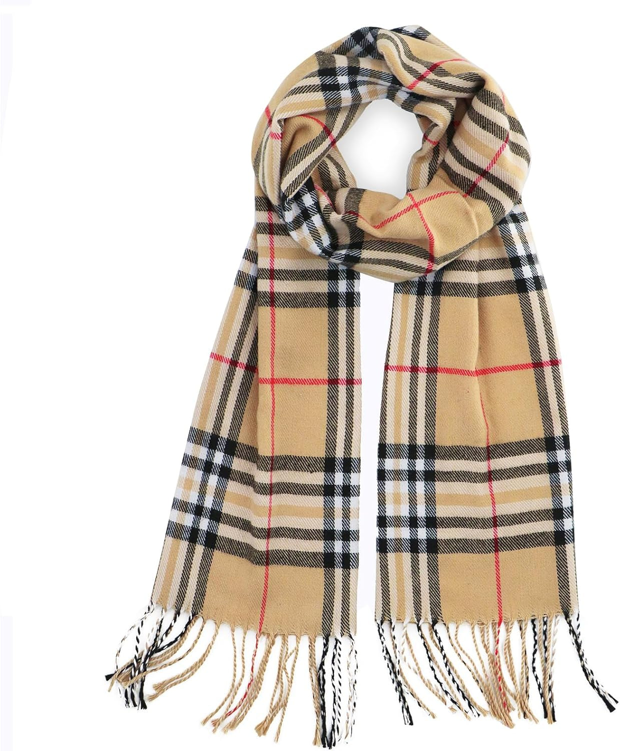 Vimate Plaid Scarf for Men Women Super Soft Classic Tartan Checkered Neck Scarves