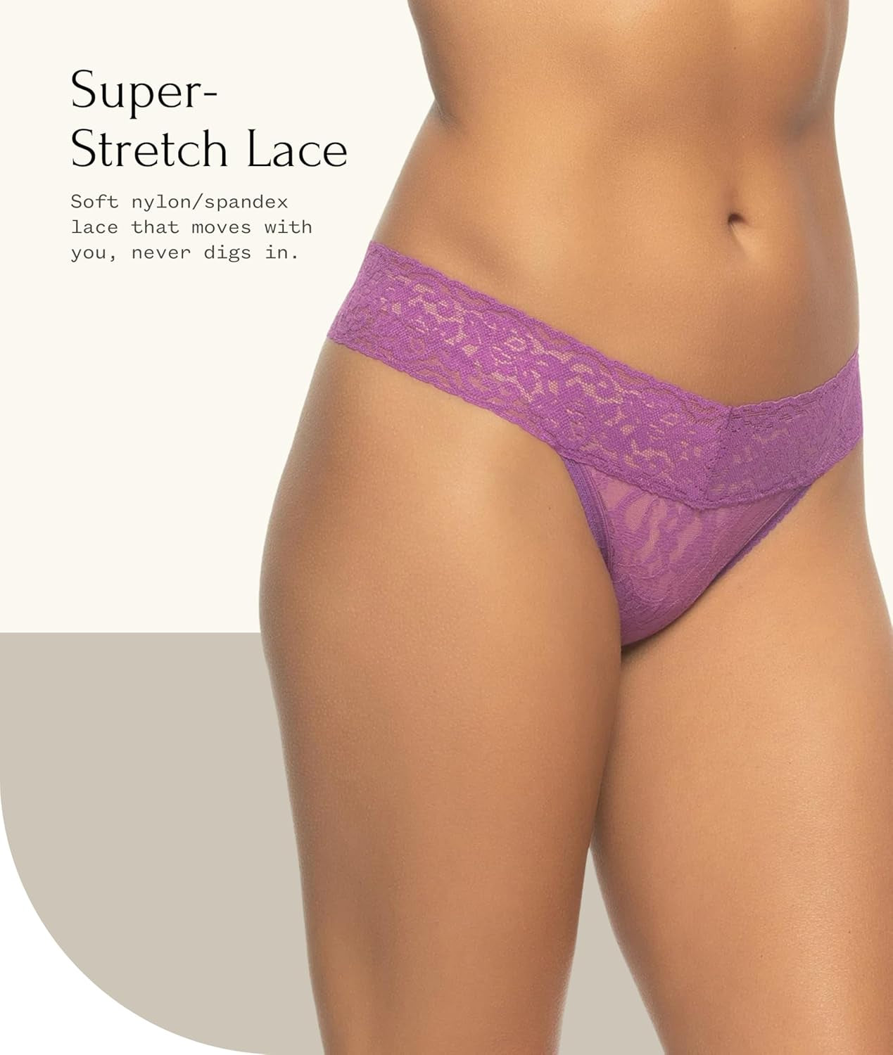 Felina seamless lace thong underwear in multiple colors
