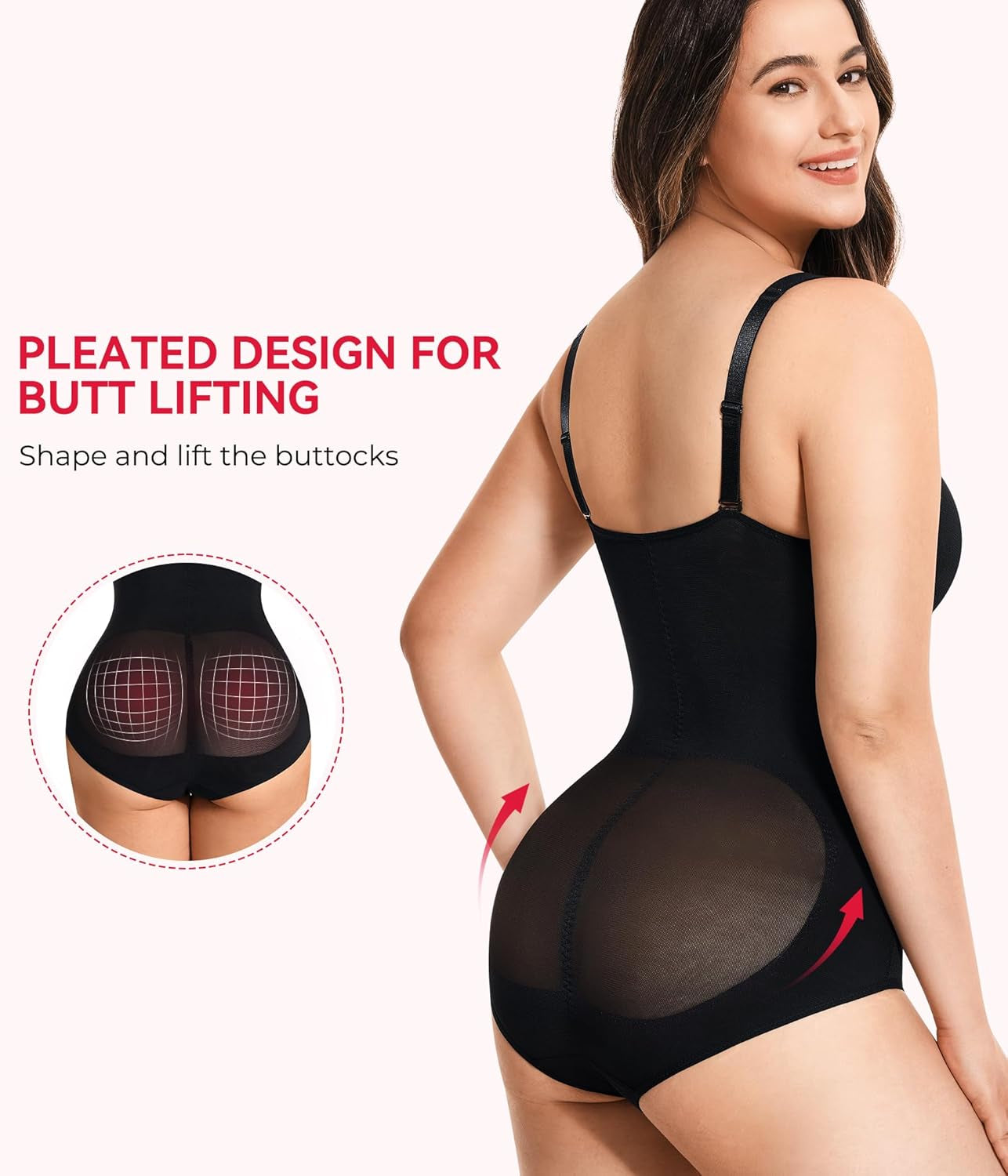 Seamless bodysuit faja with waist trainer technology