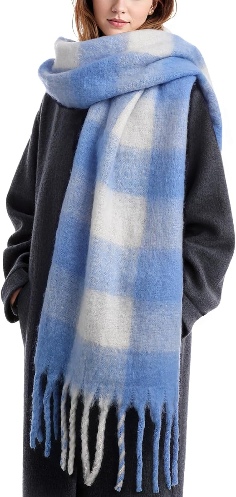 Winter Scarf for Women - Chunky Winter Scarf with Tassel, Womens Scarves for Cold Weather