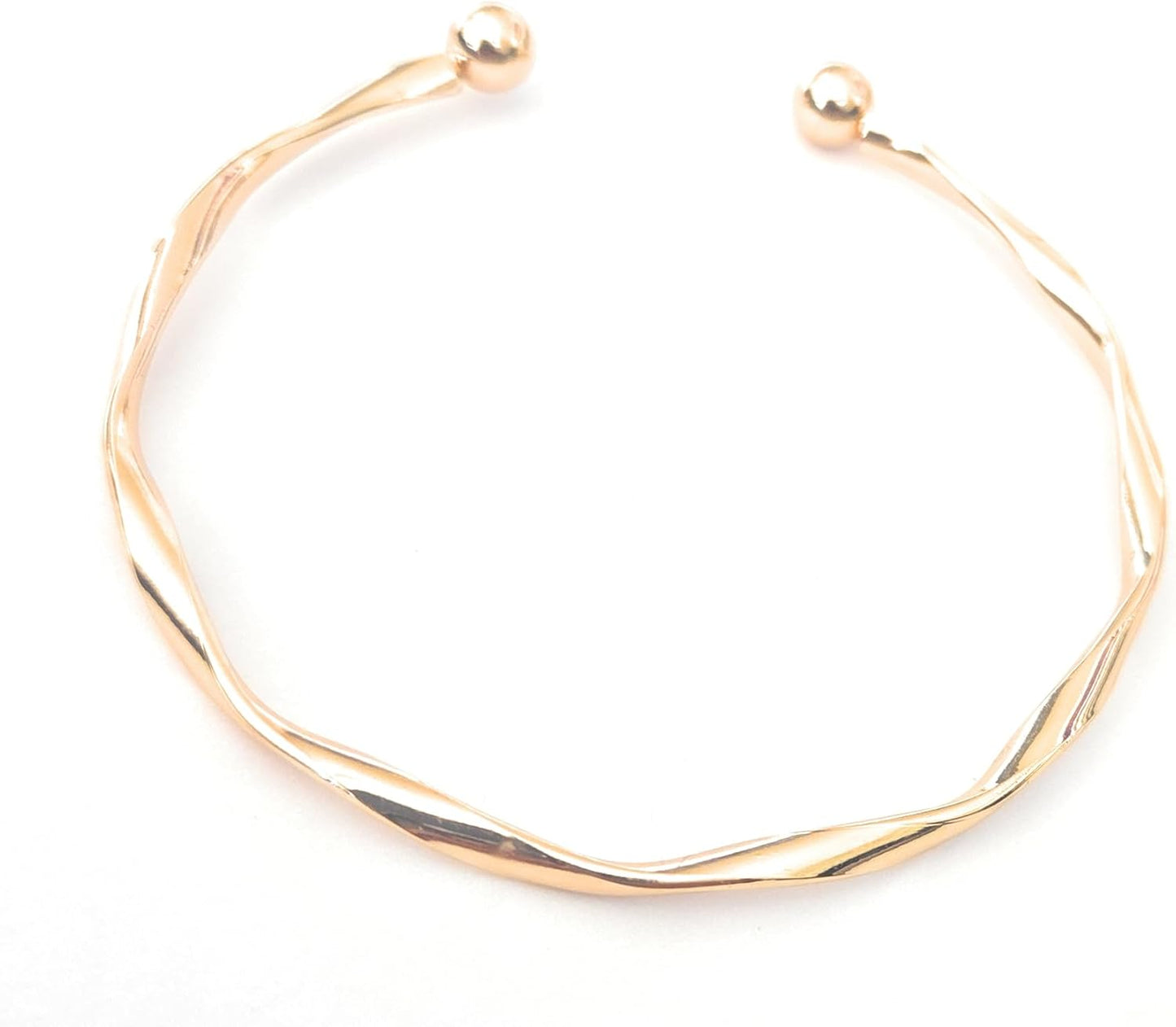 Gold Metal Open Cuff Bangle Bracelets, Heart and Love Letter Charms, Geometric Tennis Design, 6 Piece Set