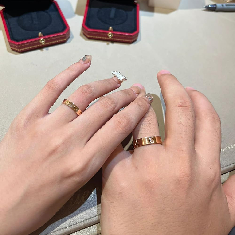 Titanium steel anniversary ring statement piece