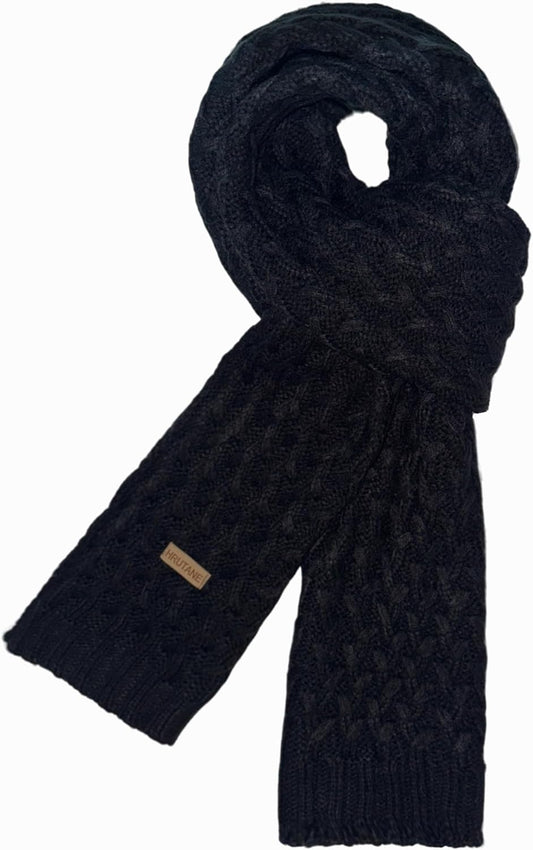 Winter Scarf for Women, Chunky Ribbed Knit Soft Long Wrap Cold Weather Stocking Stuffers Thick Warm Large Scarves