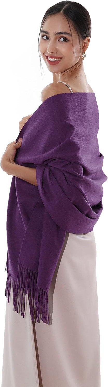 RIIQIICHY Winter Scarfs for Women Pashmina Shawls Wraps for Evening Dresses Large Warm Soft Scarves