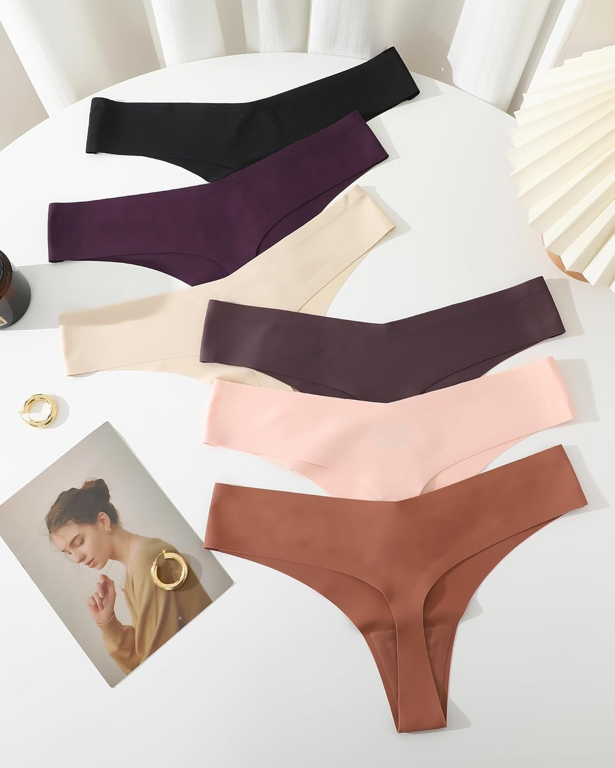 Close-up of seamless invisible thong construction