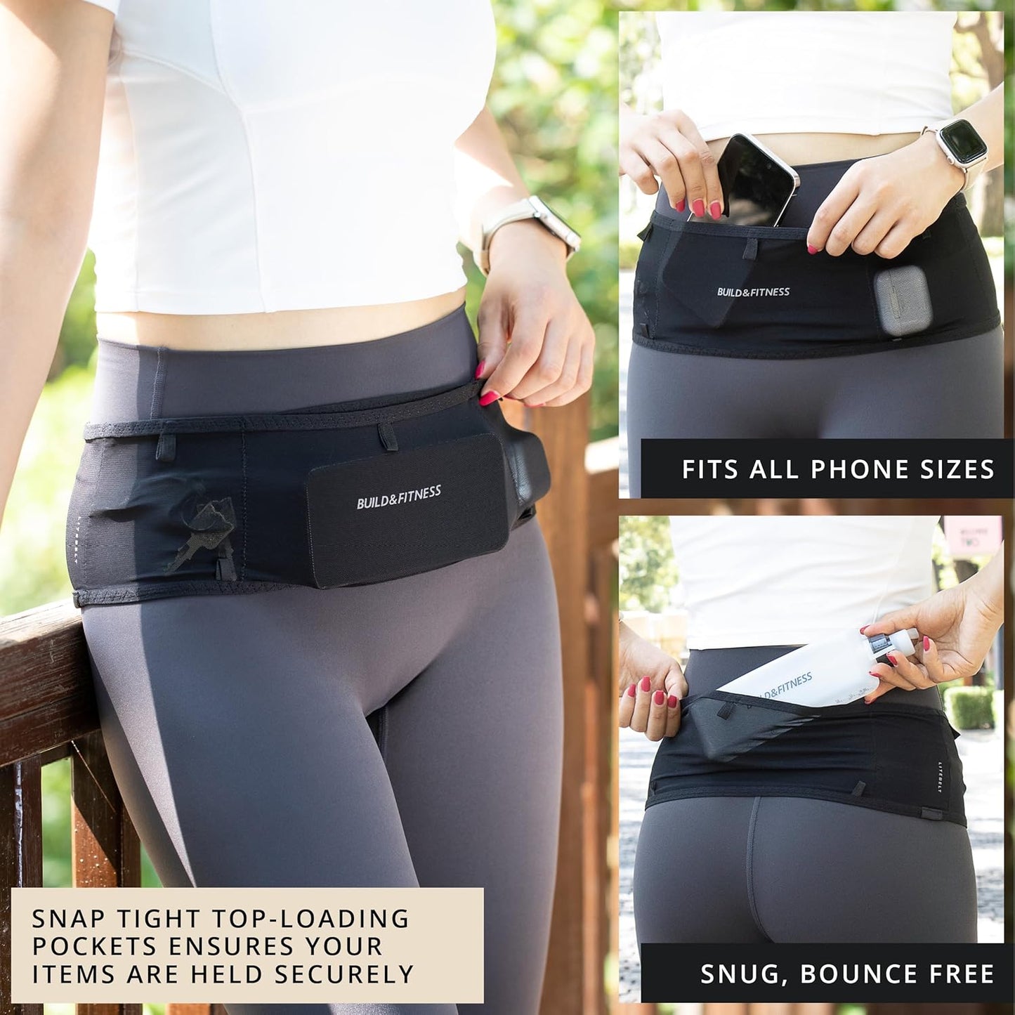 Four-pocket design layout of fitness waist pack