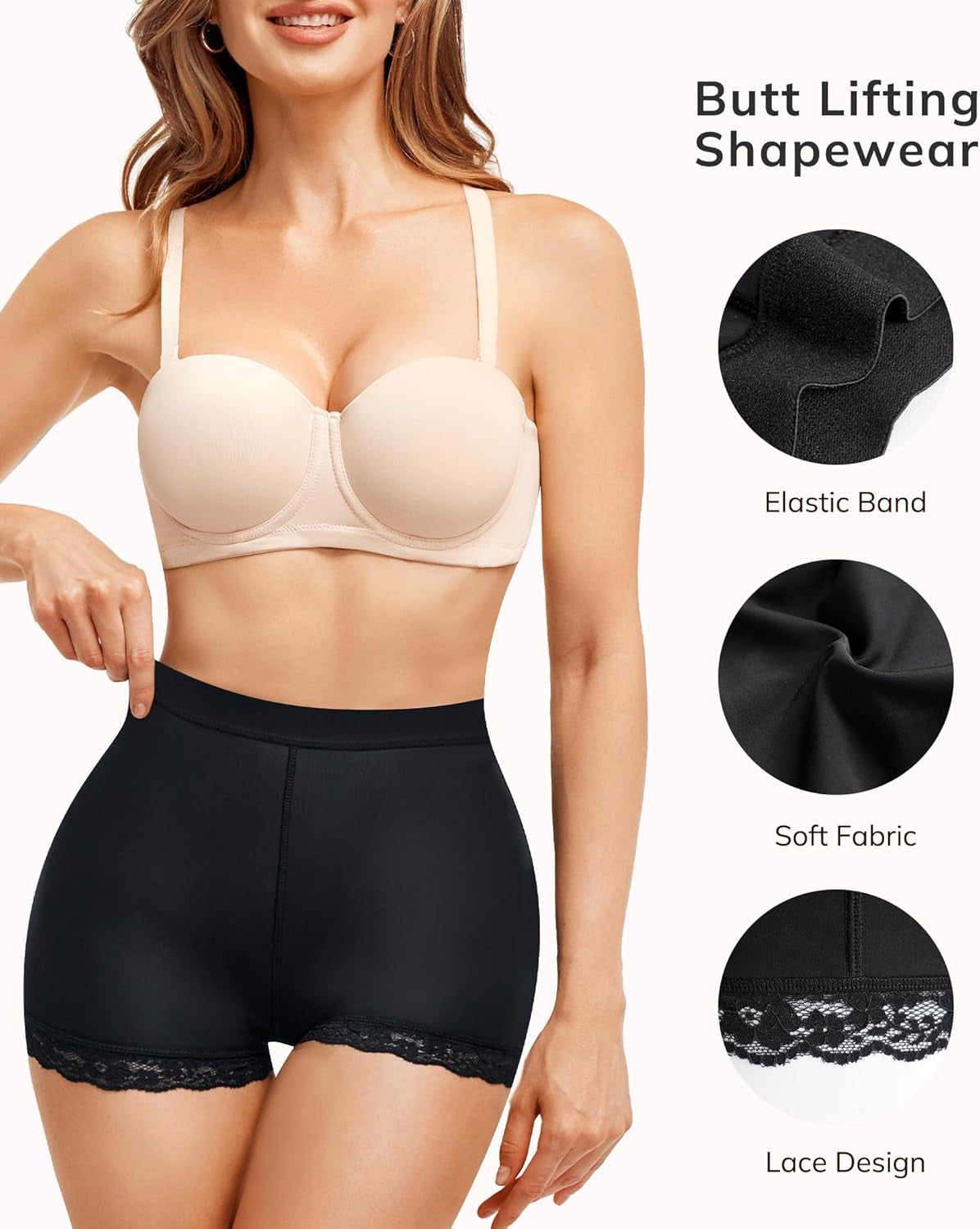 LODAY butt lifter panties side profile showing body shaping fit