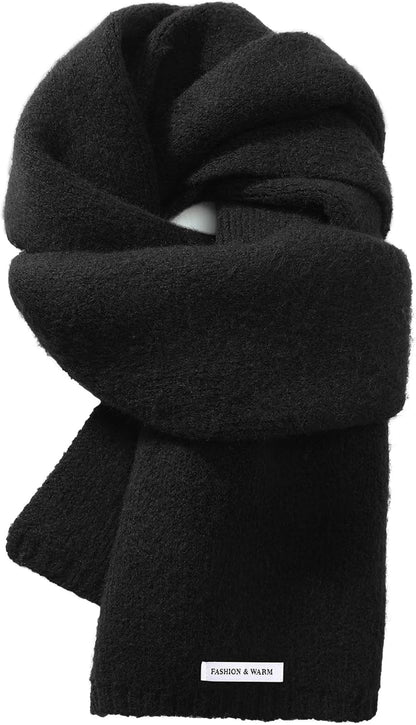 Trifabricy Winter Scarf for Women - Womens Warm Knit Scarf Soft Wrap for Cold Weather Winter Scarfs Fashion Solid Scarves